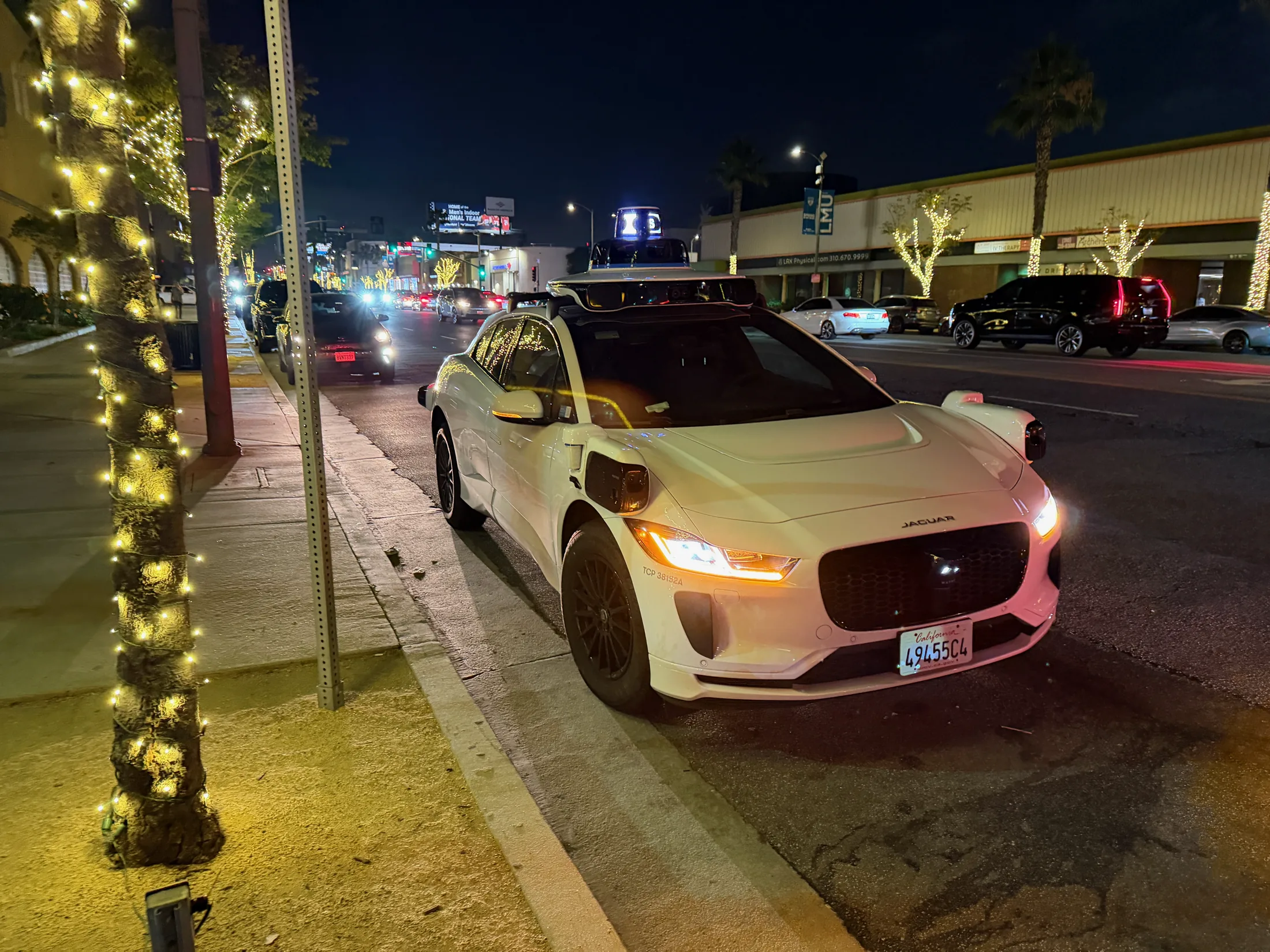 Waymo arriving for pickup near LAX